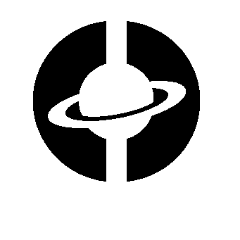 Saturn Planet Circle Logo