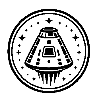 Space Capsule Badge Logo