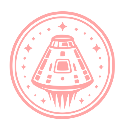 Space Capsule Badge Logo #ffa6a6