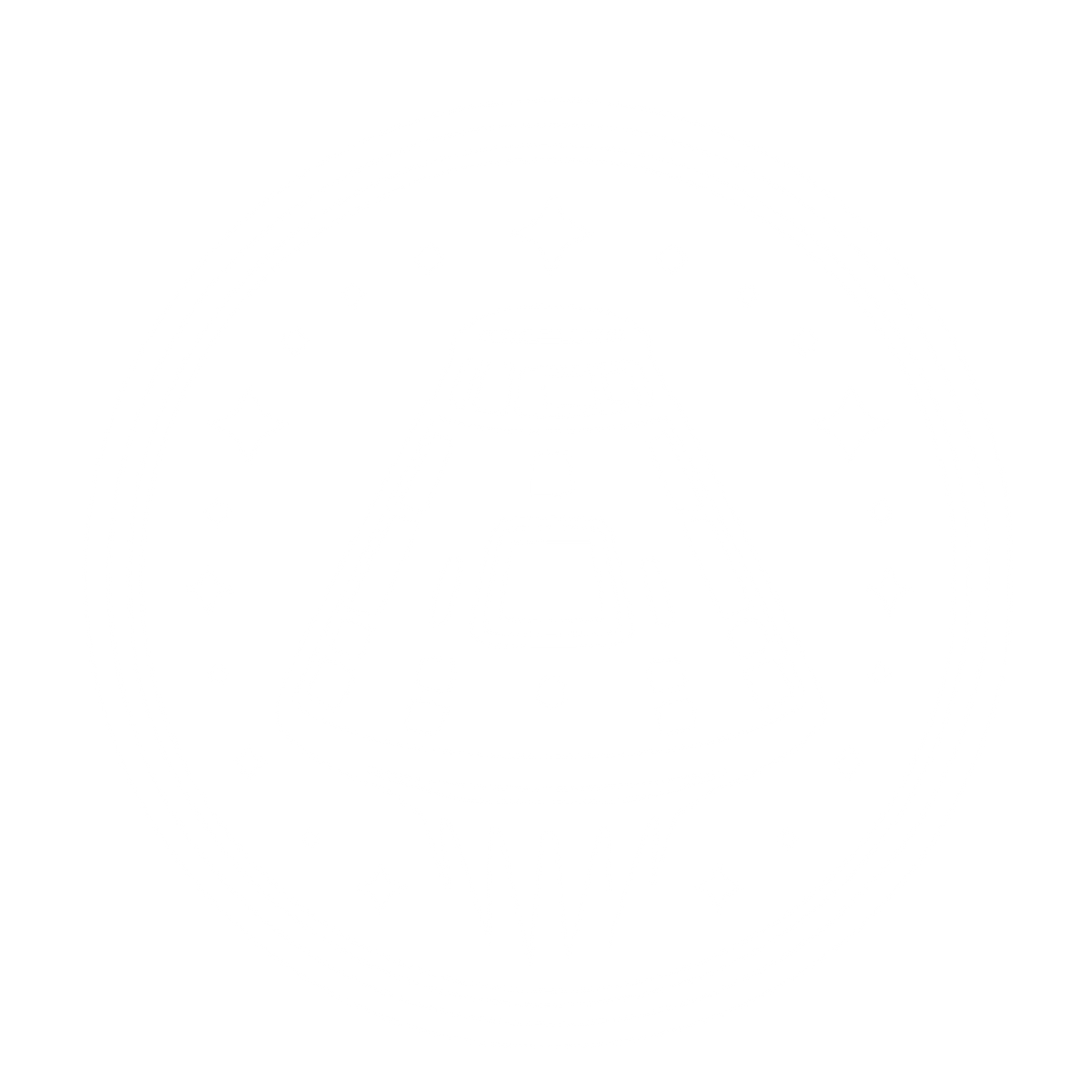 Space Capsule Badge Logo #ffffff