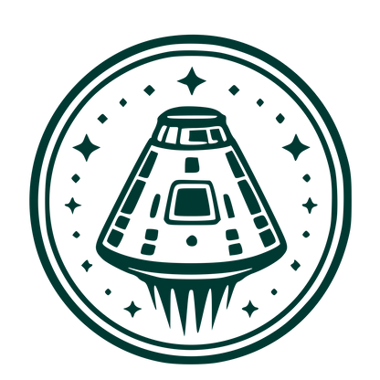 Space Capsule Badge Logo #003932