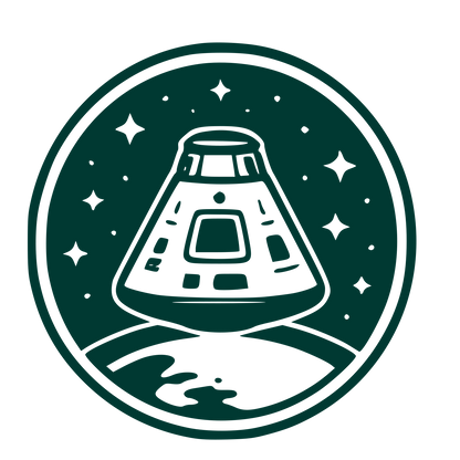 Space Capsule Badge Logo #003932