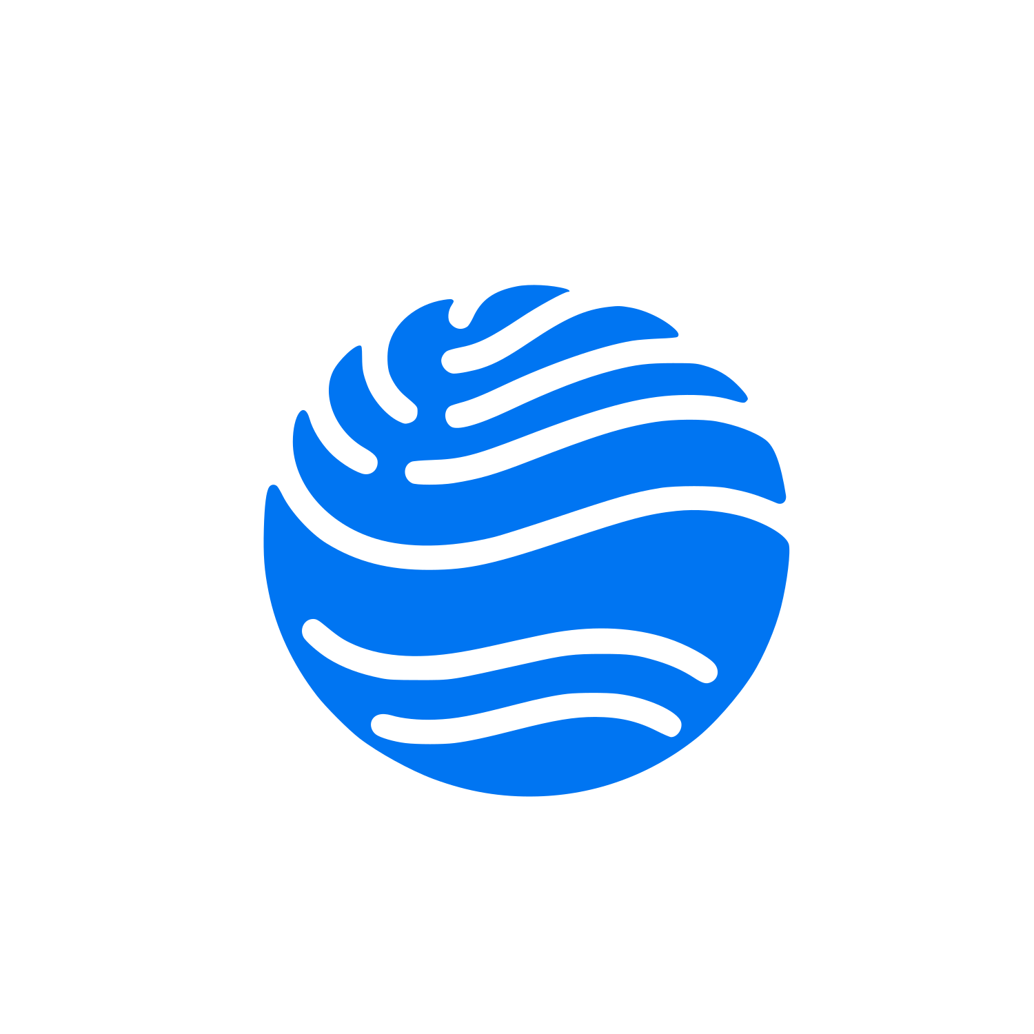 Sphere with Lines Logo #0075F2