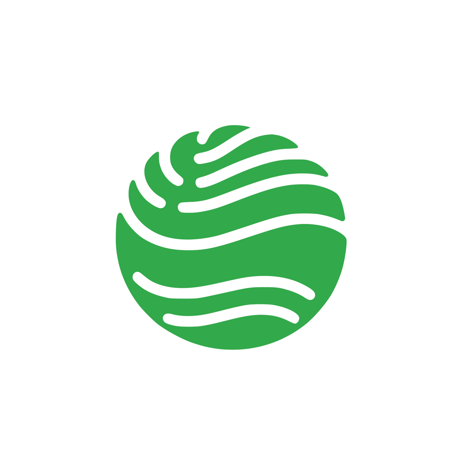 Sphere with Lines Logo #32A94A