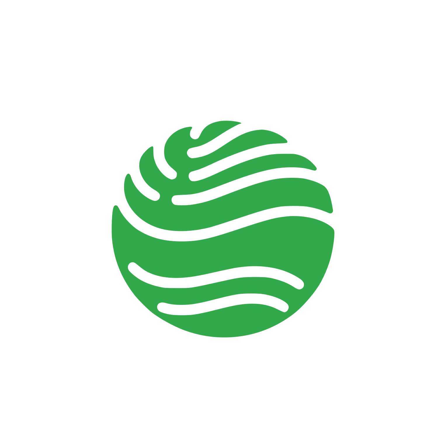 Sphere with Lines Logo #32A94A