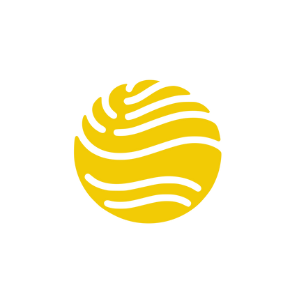 Sphere with Lines Logo #F2CB05