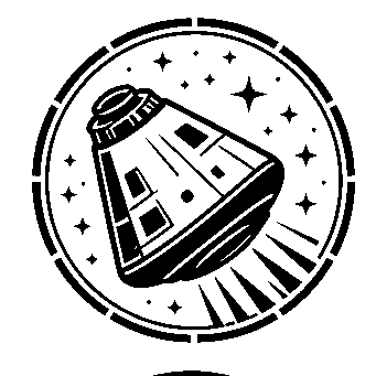Space Capsule Badge Logo