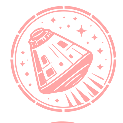 Space Capsule Badge Logo #ffa6a6