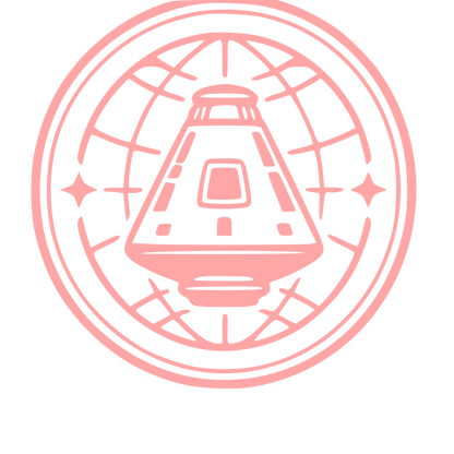 Space Capsule Badge Logo #ffa6a6