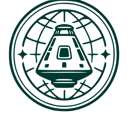 Space Capsule Badge Logo #003932