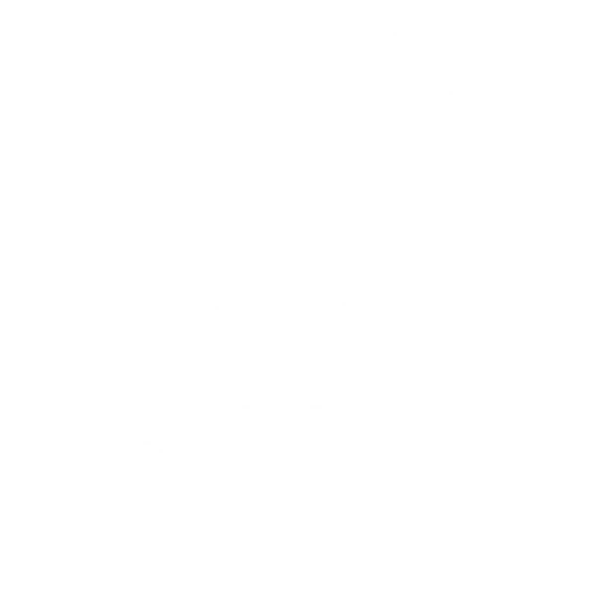 Space Capsule Parachute Badge Logo #ffffff