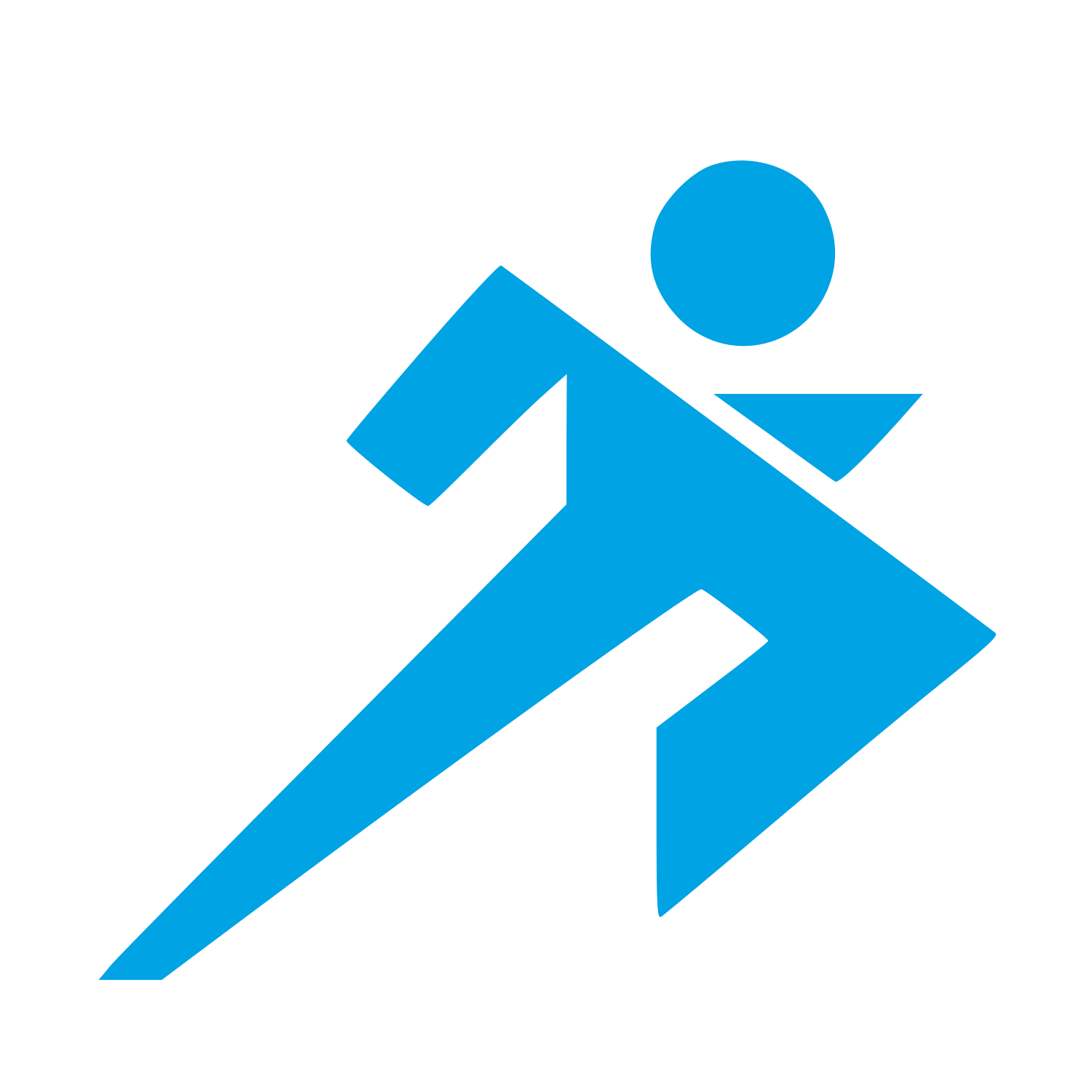 Bauhaus Runner Sprint Logo #00a3e4
