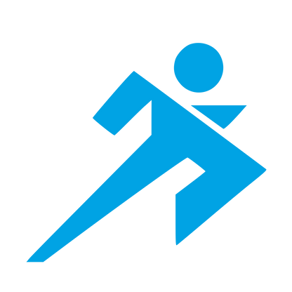 Bauhaus Runner Sprint Logo #00a3e4