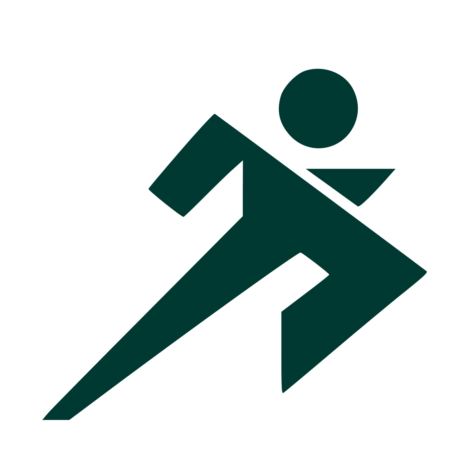 Bauhaus Runner Sprint Logo #003932