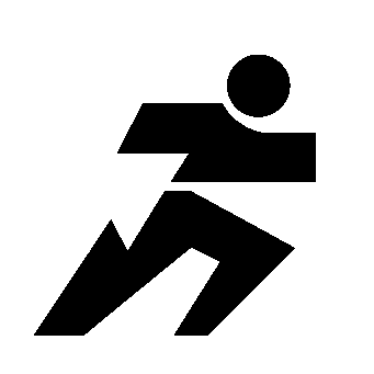 Bauhaus Runner Figure Logo