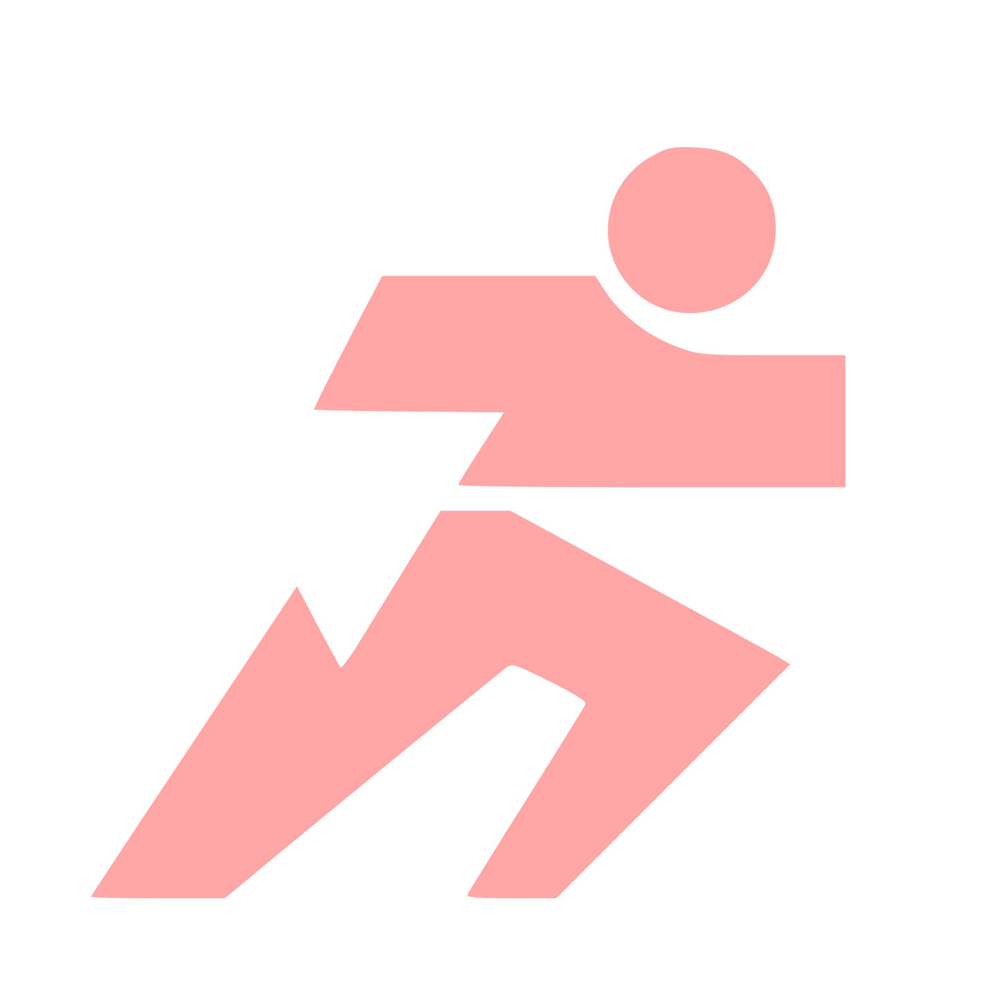 Bauhaus Runner Figure Logo #ffa6a6