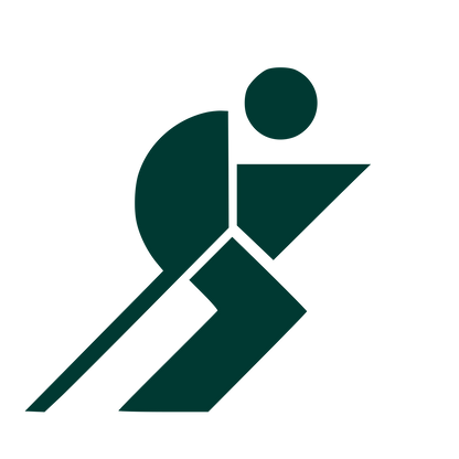 Bauhaus Runner Figure Logo #003932