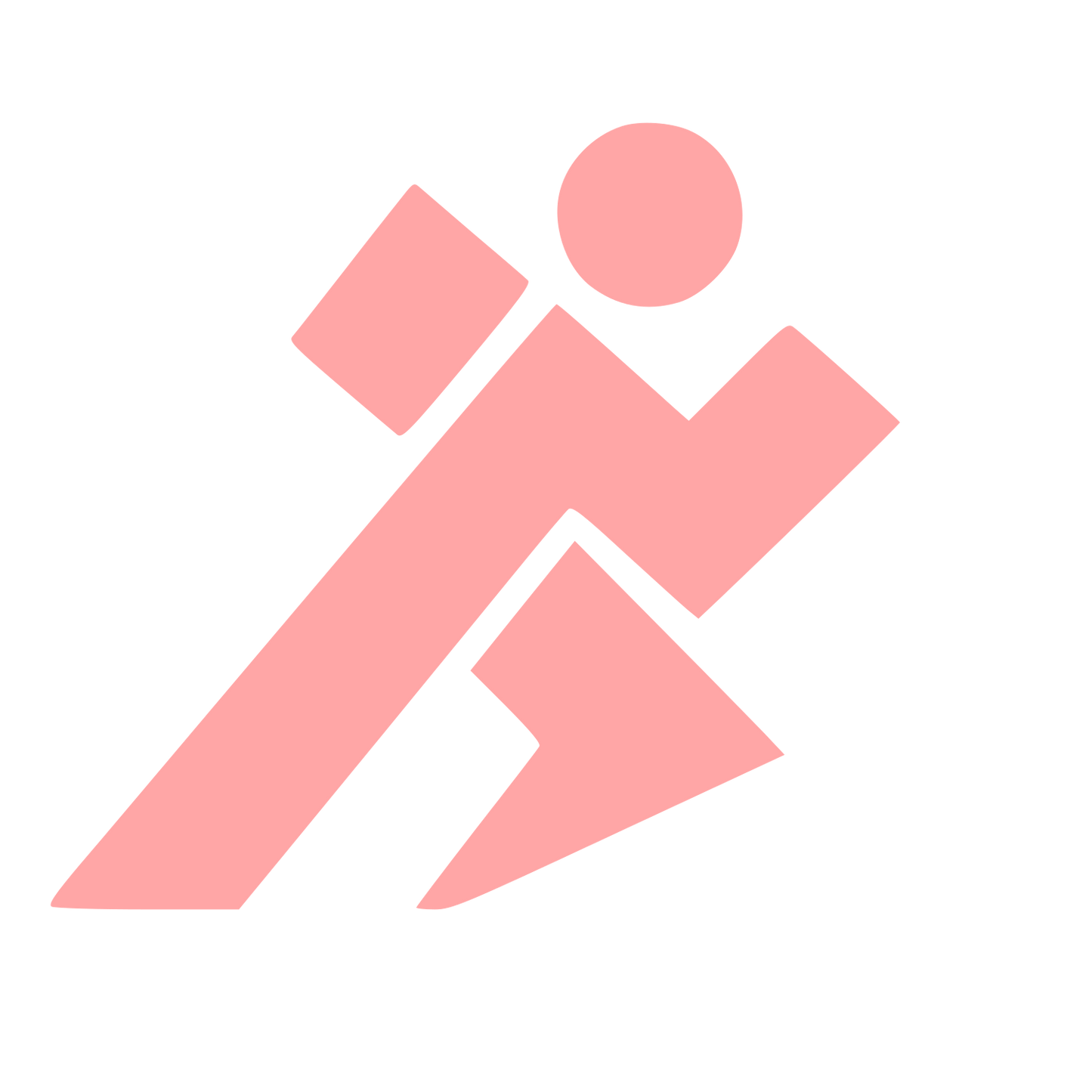 Bauhaus Runner Figure Logo #ffa6a6