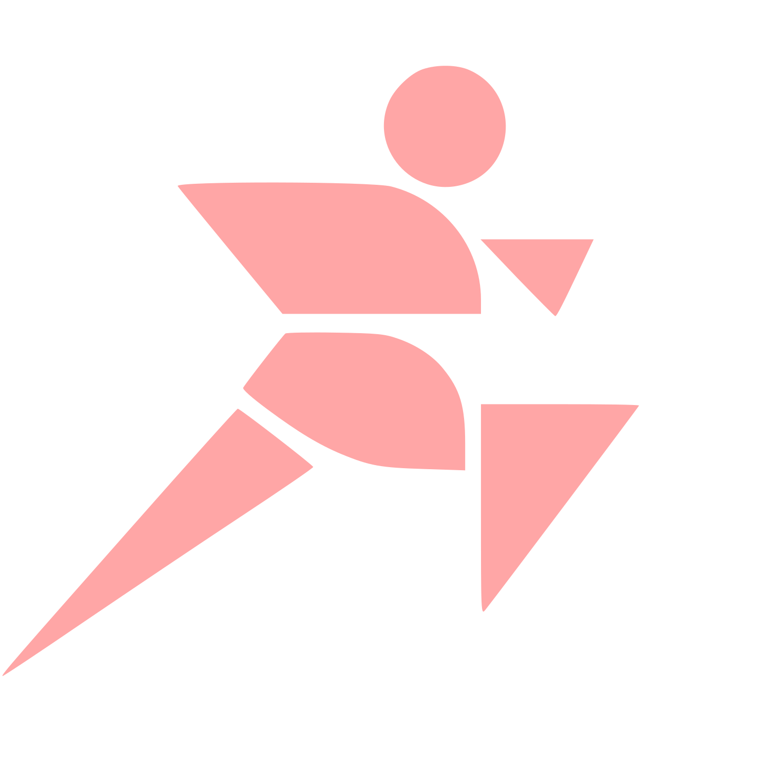 Bauhaus Runner Figure Logo #ffa6a6