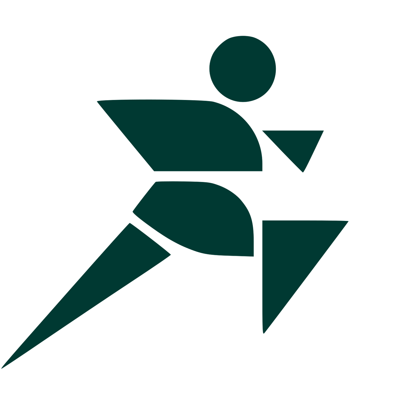 Bauhaus Runner Figure Logo #003932