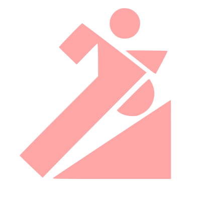 Bauhaus Runner Logo #ffa6a6