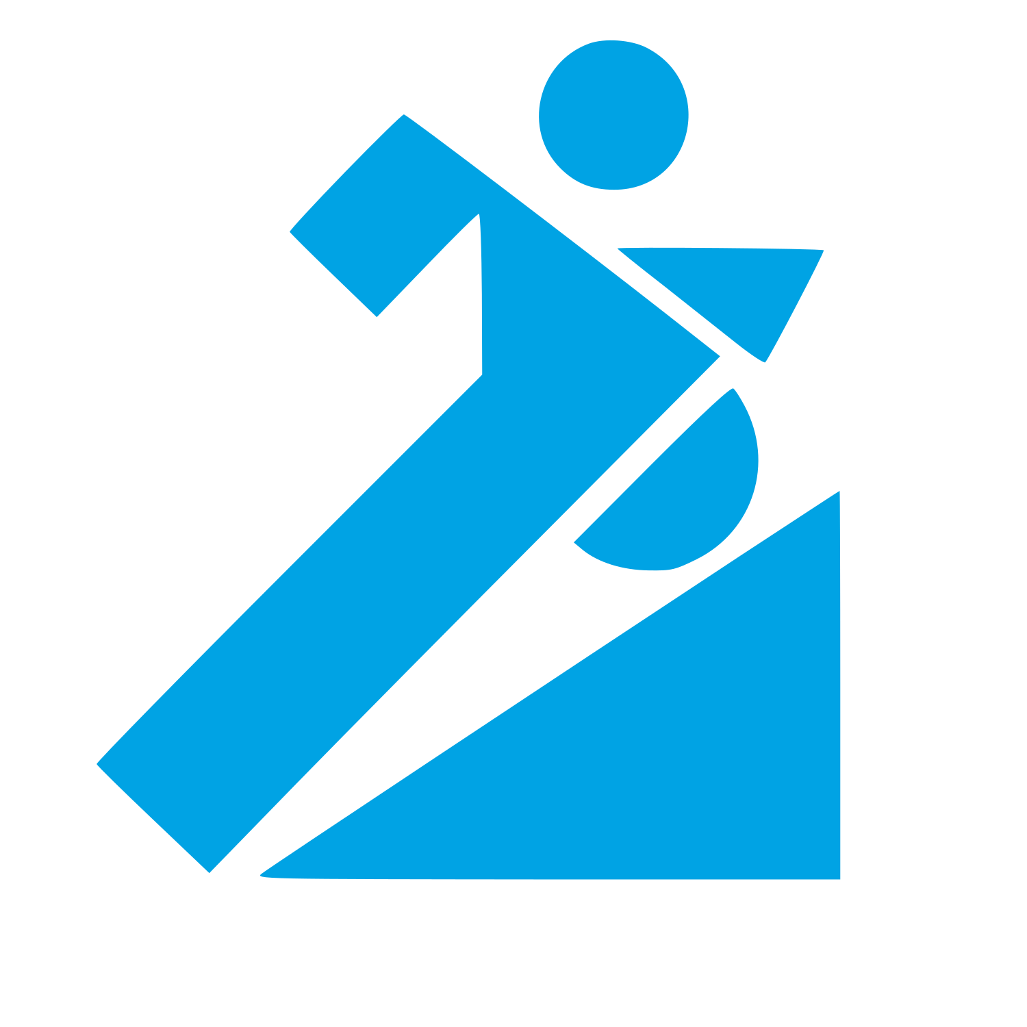 Bauhaus Runner Logo #00a3e4