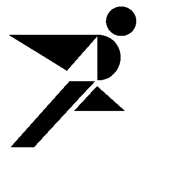 Bauhaus Runner Figure Logo