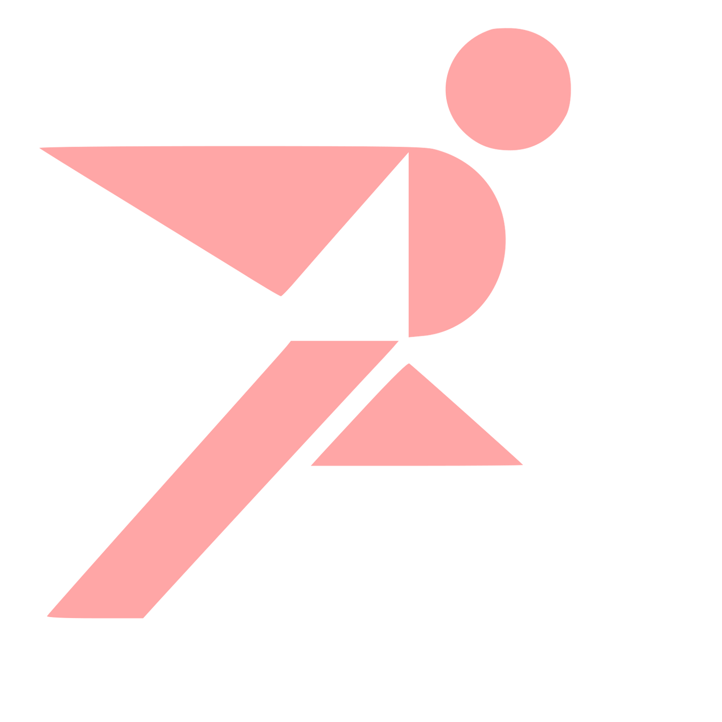 Bauhaus Runner Figure Logo #ffa6a6