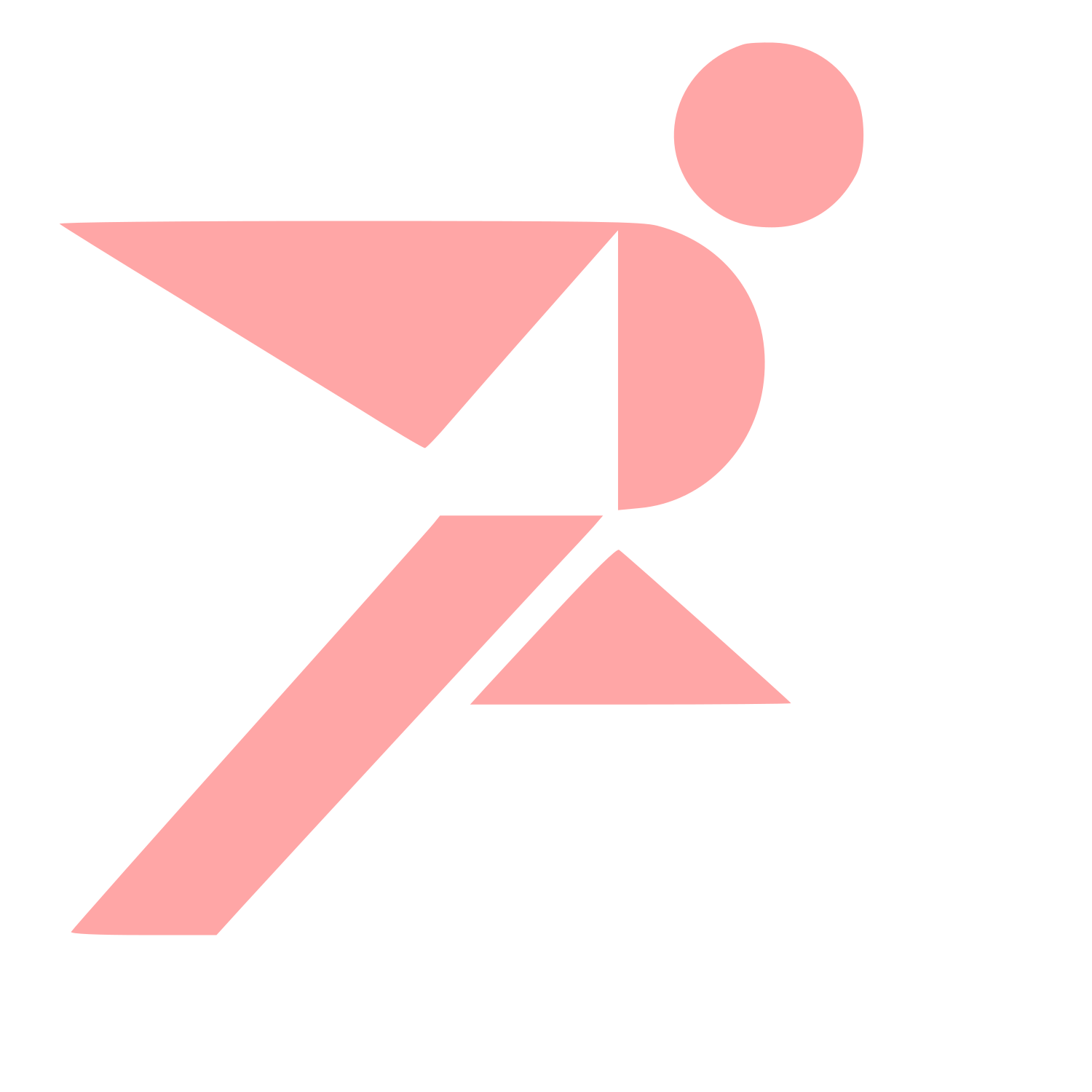 Bauhaus Runner Figure Logo #ffa6a6