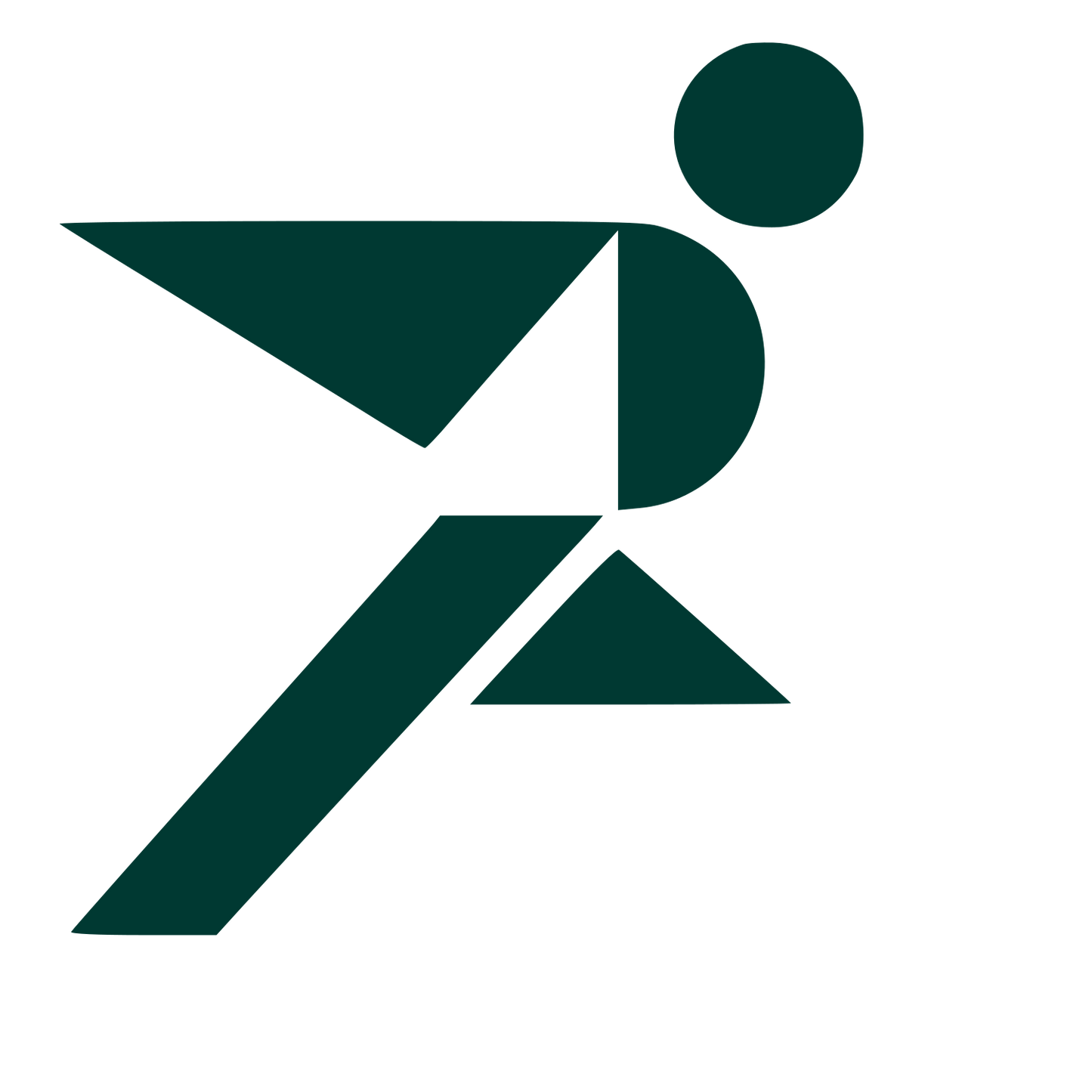 Bauhaus Runner Figure Logo #003932