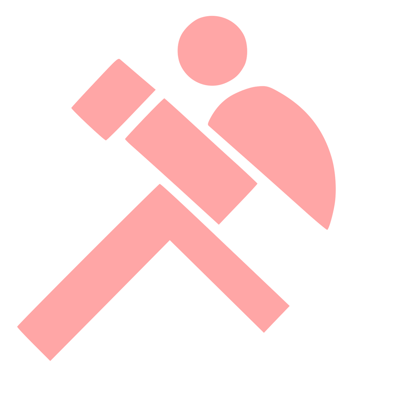 Bauhaus Runner Figure Logo #ffa6a6