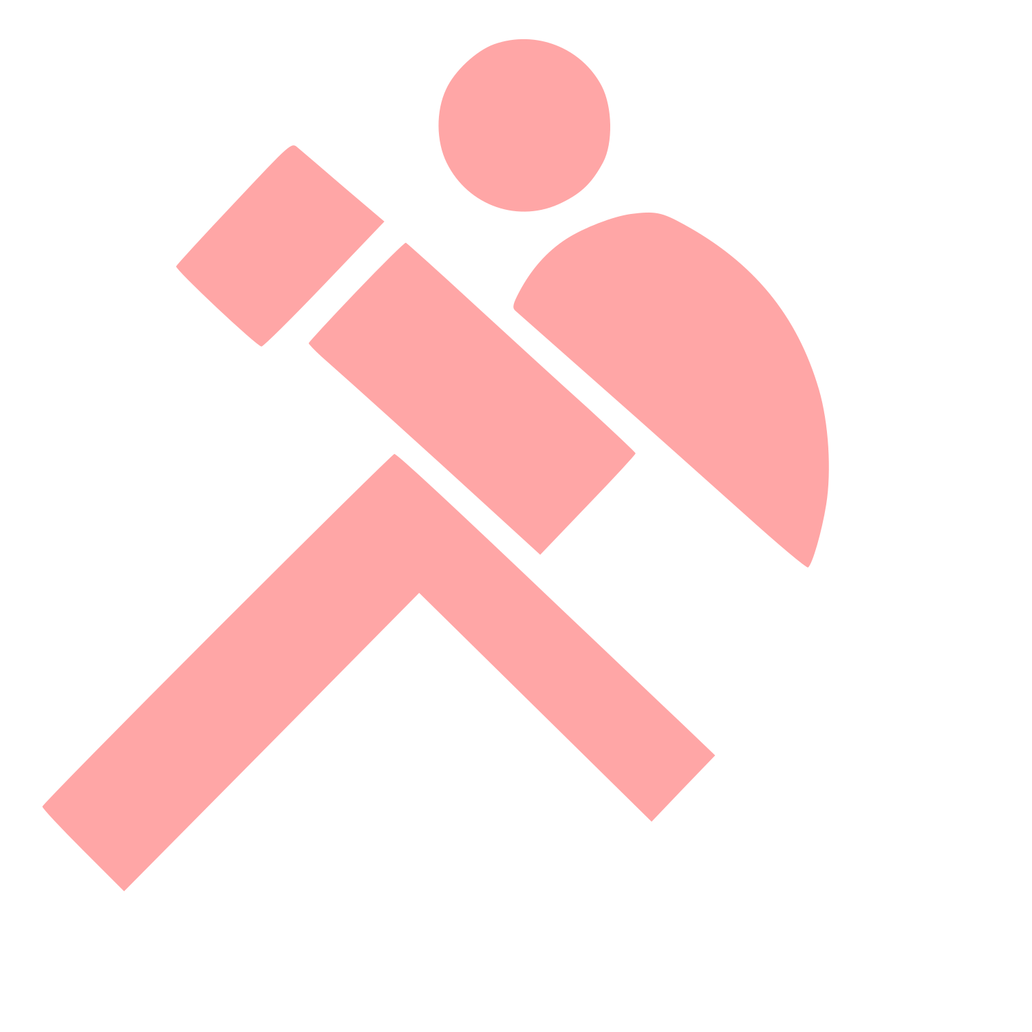 Bauhaus Runner Figure Logo #ffa6a6