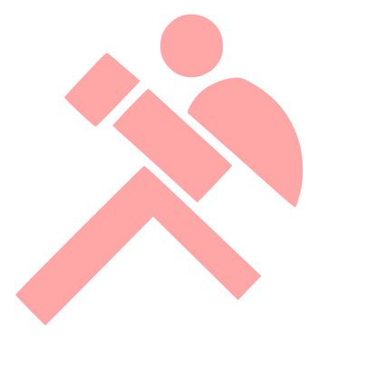 Bauhaus Runner Figure Logo #ffa6a6