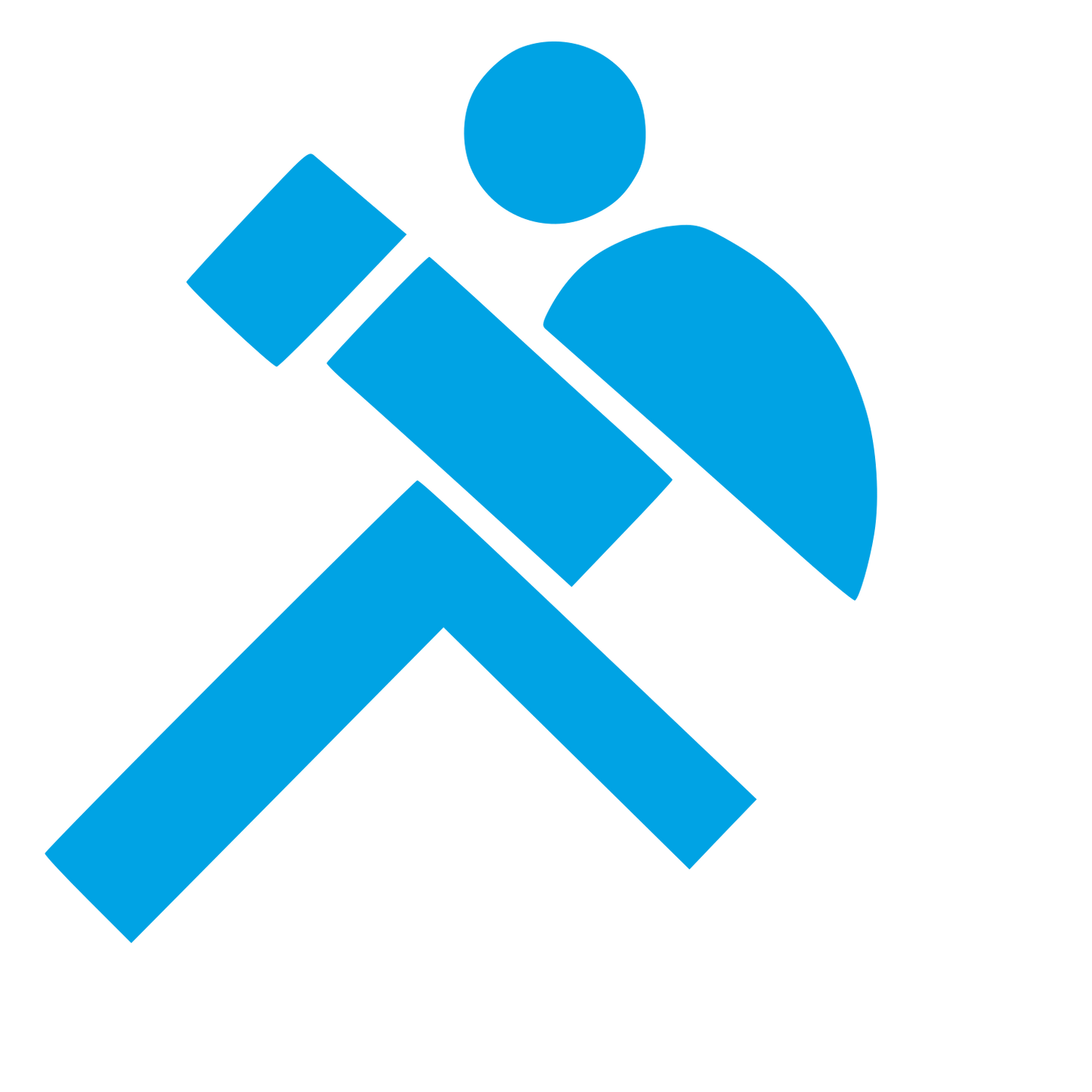 Bauhaus Runner Figure Logo #00a3e4