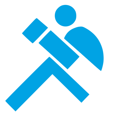 Bauhaus Runner Figure Logo #00a3e4