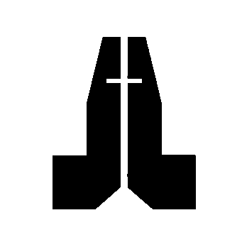 Praying Hands Cross Logo