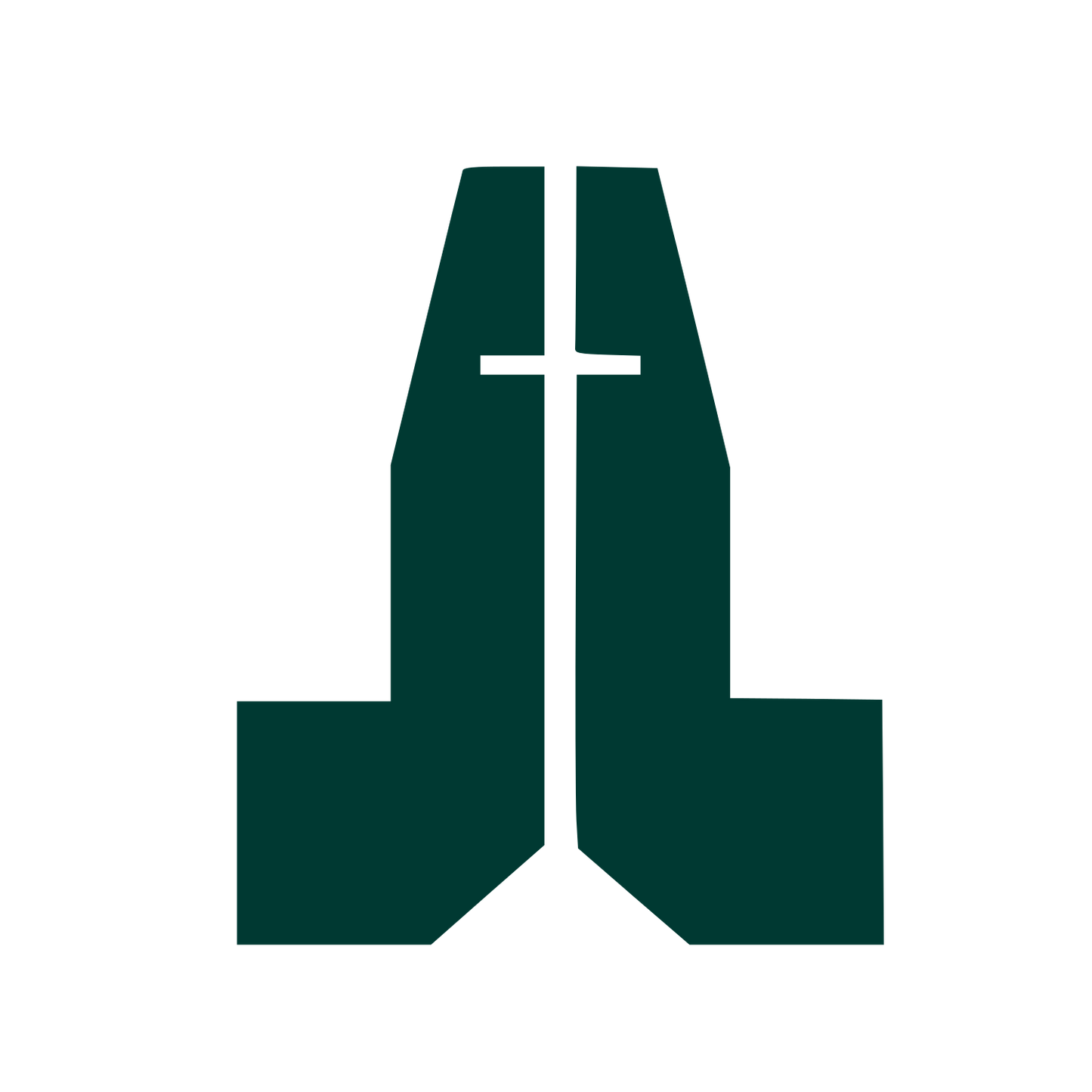 Praying Hands Cross Logo #003932