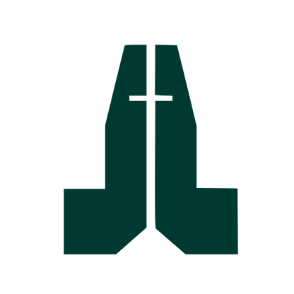 Praying Hands Cross Logo #003932