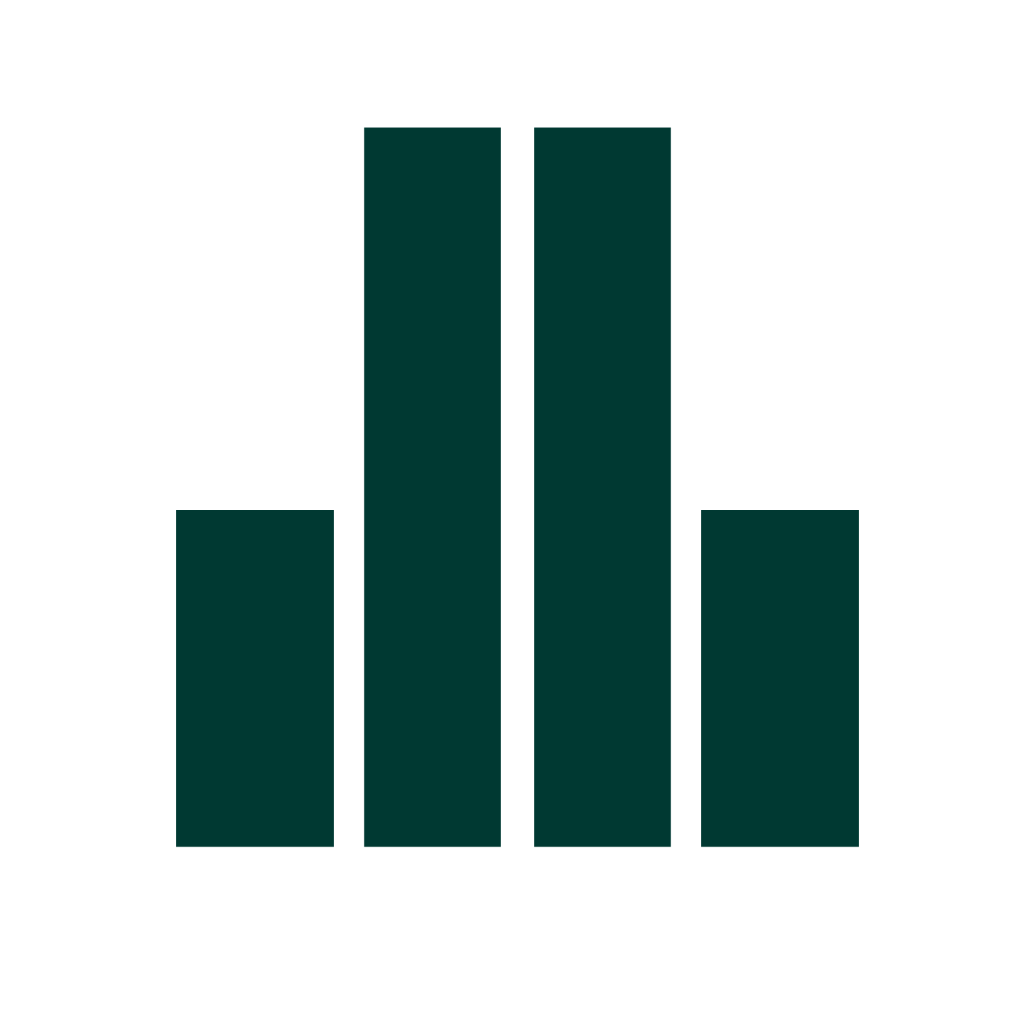 Bar Chart Hands Logo #003932