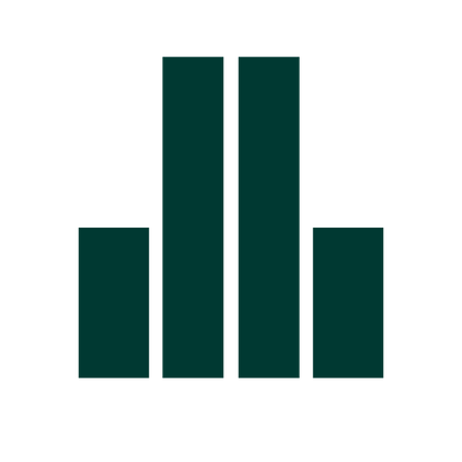 Bar Chart Hands Logo #003932