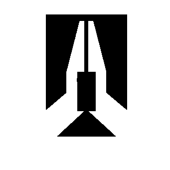 Praying Hands Brutalist Logo