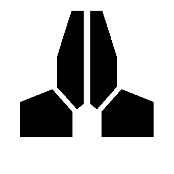 Brutalist Praying Hands Logo