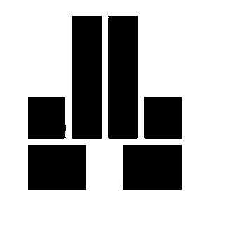 Brutalist Praying Hands Logo