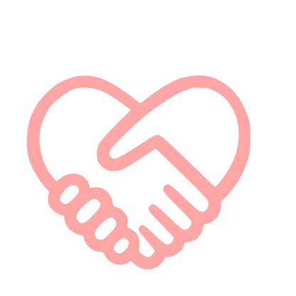 Heart Handshake Logo #ffa6a6