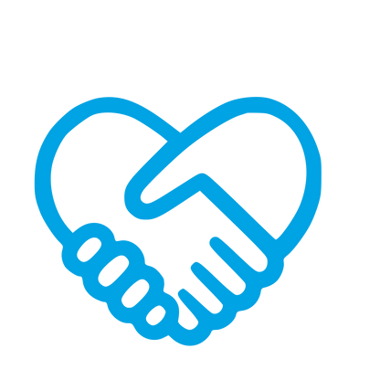 Heart Handshake Logo #00a3e4