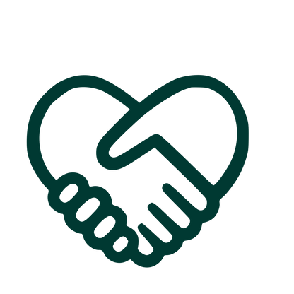 Heart Handshake Logo #003932