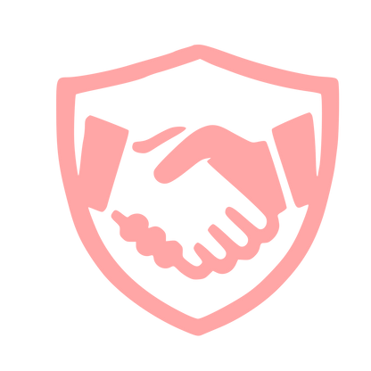 Handshake Shield Trust Logo #ffa6a6