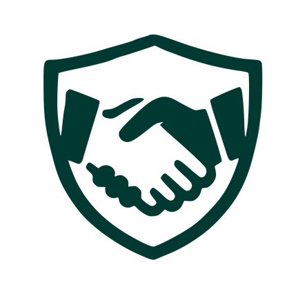 Handshake Shield Trust Logo #003932