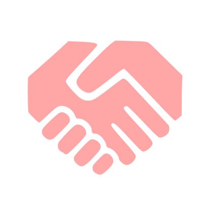 Heart Handshake Logo #ffa6a6