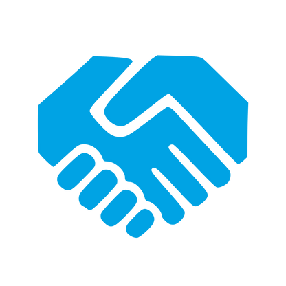 Heart Handshake Logo #00a3e4